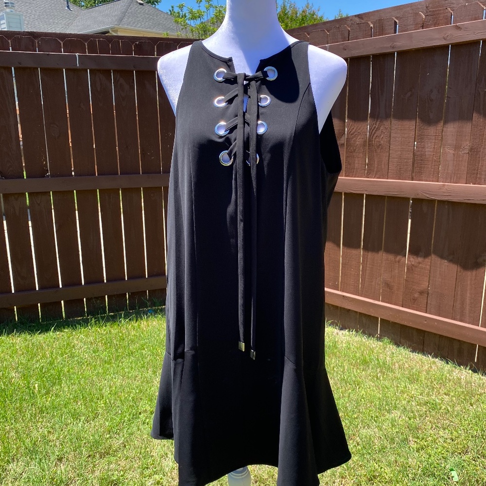 Parker black mini dress, fit & flare
